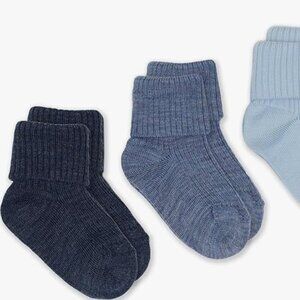 Woolino Wool Baby Socks 6mo - pack of 3 NIB